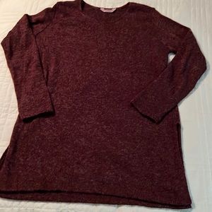 Long maroon sweater